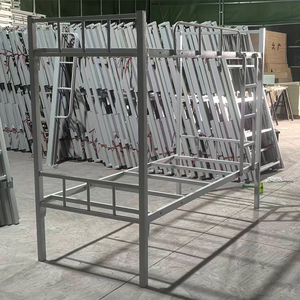 Nhà Máy Bán buôn đầy đủ Knock-down kim loại sắt khung giường Heavy Duty khung sắt dễ dàng lắp ráp cho ký túc xá/ký túc xá - Product Image 1