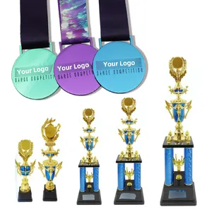 manufacturer custom metal award sports dancing medals and trophies plaques