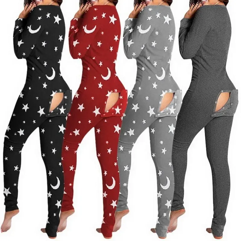 Ropa interior Sexy para mujer, pijama de adulto con solapa y trasero, venta al por mayor