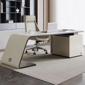 Escritorios modernos de lujo para CEO, muebles de oficina de alta gama, escritorios de computadora para Jefe y Gerente Administrativo - Product Image 3