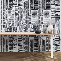 Papier peint alphabet anglais, rouleau de papier autocollant mural 45*1000, papier peint mural, carreaux muraux autocollants pour salle de bain, papier peint mural