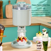 Machine à glace portable électrique automatique compacte pour la maison, mini-fabricateur de glaces aux fruits et de cornets DIY entièrement automatique pour les fêtes de famille et les événements en extérieur