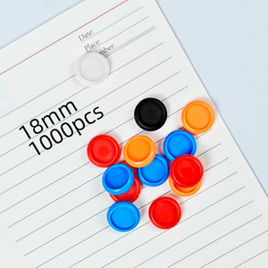 RINGNOTE 18mm 1000pcs/bag Solid Color Binding <strong>Rings</strong> Colorful Plastic Mushroom Hole Expansion Discbound for Planner and Notebook - Product Image 2
