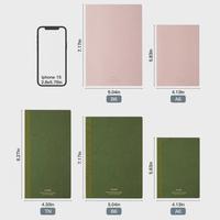 Cuaderno Minimalista LABON de Papel Tomoe River, A5 B6 A6, Diario Ecológico de 68 g/m², Bloc de Notas sin Residuos de Tinta con Cubierta Protectora Transparente