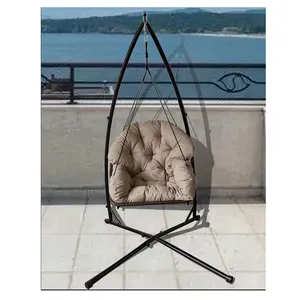 Columpio de mimbre para patio interior y exterior, cuerda plegable de mimbre de alta calidad, paquete pequeño, superventas