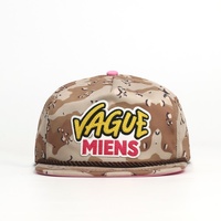 Hoge kwaliteit 5-panel flat brim pet met speciaal geborduurd logo, ongestructureerde pet voor bruiloften