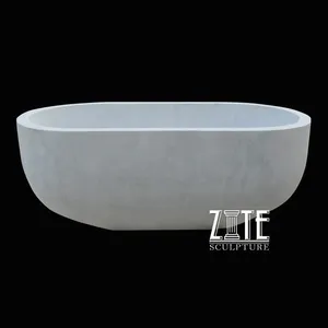 出售全手雕刻白色大理石浴缸