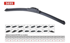 Spazzole tergicristallo piatto <span class=keywords><strong>tergicristalli</strong></span> Multi-adattatori per vetri altre auto da cina all'ingrosso universale nero per BYD S699 - Product Image 2