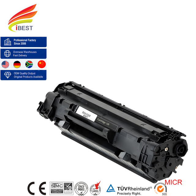 IBEST Compatible MICR Toner Cartridge Canon 128 3500B001 Compatible for Canon ImageCLASS D520 D530 D550 for Bank Check Printing