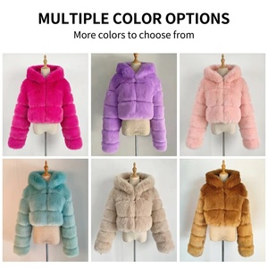 <span class=keywords><strong>Manteau</strong></span> d'hiver pour <span class=keywords><strong>femme</strong></span> en fausse fourrure, veste courte tendance avec <span class=keywords><strong>capuche</strong></span> pour <span class=keywords><strong>femme</strong></span> - Product Image 3