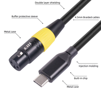 Câble USB-C vers XLR Femelle, Câble Microphone USB-C Mâle vers XLR Femelle 3 Broches, Connecteur Audio et Données pour Ordinateur, 2/3 Mètres