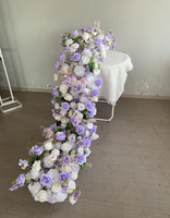Künstlicher Seidenblumen-Läufer für Treppen Langer Blumen-Gangläufer Hochzeits-Blumenläufer für Treppendekoration
