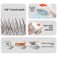 Brosse de toilettage 4-en-1 sans fil rechargeable pour animaux de compagnie, aspirateur de poils pour chats et chiens, outil de démêlage