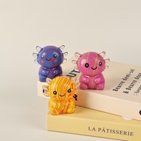Mini jouet souple en forme d'axolotl marbré, jouet à presser anti-stress, jouet de décompression, nouveauté pour enfants