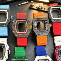 Montre automatique de luxe pour homme en fibre de carbone TPT de haute qualité, ultra-fine, squelette, mécanique, pour affaires et mode