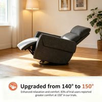 Fauteuil inclinable pivotant en tissu Arleather, design contemporain, ergonomique, garantie 5 ans, pour chambre à coucher