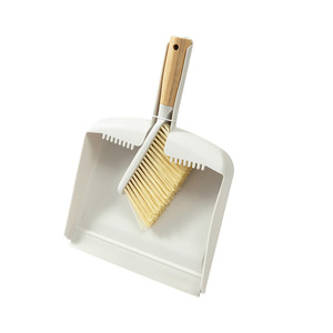 Bamboo Handle Mini Broom And Dustpan Set Small For Crevice Floor <b>Sofa</b> Tabletop Cleaning PP <b>Material</b> - Product Image 5