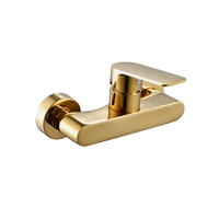 Mitigeur de douche de luxe pour hôtel, à poser sur le rebord de la baignoire, en alliage de zinc doré, sans contact, à poignée unique, avec cartouche céramique, 3 trous