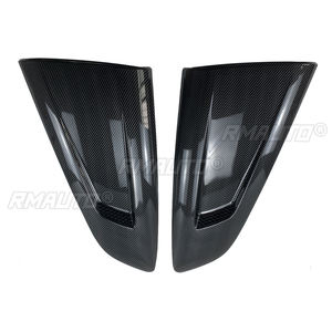 6PCS 2015-2022 para Ford Mustang, cubierta de rejilla para ventana trasera, embellecedor de ventilación, decoración estilo fibra de carbono, negro brillante - Product Image 2