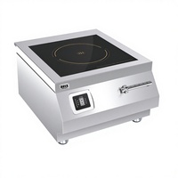 Table de cuisson à induction électrique commerciale en céramique concave plate 8000W, grande puissance, pour restaurant, plaque chauffante étanche
