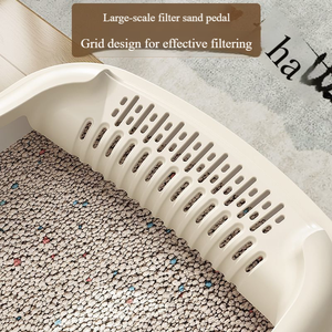 Cross-border bestseller kattenbak semi-gesloten anti-zand geurbestendig vierkante kattenoor kleine maat toiletkooi voor kittens katten - Product Image 4