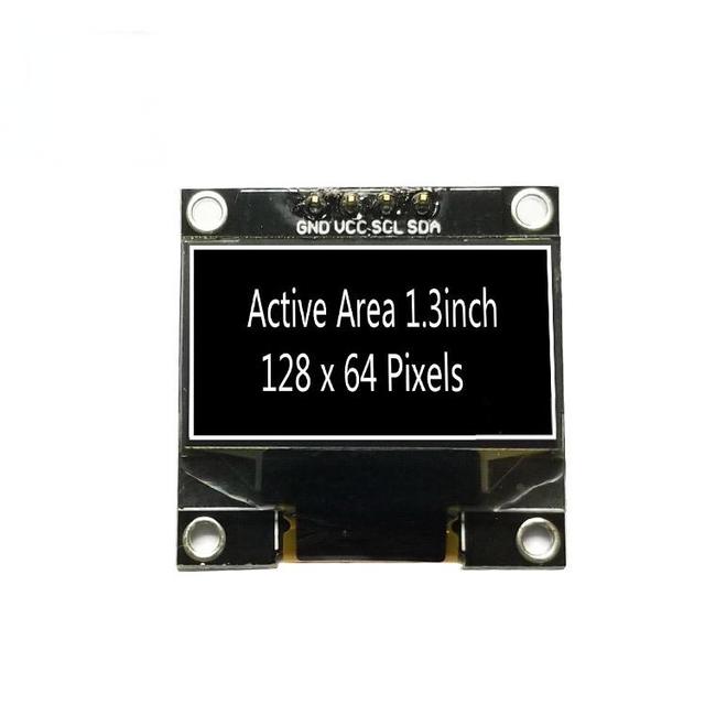 1.3 Inch OLED Display Module 128x64 I2C IIC Screen 4 PIN SH1106 SSD1306 Monochrome White Blue for Arduino Raspberry Pi