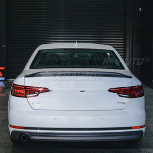 สปอยเลอร์หลังคาร์บอนไฟเบอร์ FRP สีดำเงา สำหรับ AUDI A4 S4 RS4 B9 Sedan อุปกรณ์ตกแต่งรถยนต์ ปี 2017+ - Product Image 3