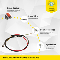 CRUBEST OEM 43750-5K100 Nouveau câble de levier de vitesses automatique universel - Compatible Citroën, matériau acier+PVC