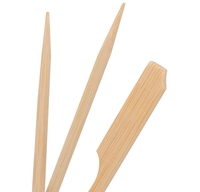 Brochette de barbecue rotative à pagaie biodégradable brochette de pistolet en bambou jetable hamburger bâtons de bambou avec logo personnalisé