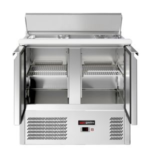 GGM Gastro Saladette ECO - 903 mm - 2 portes - avec entrée pour 2x GN 1/1 & 3x GN 1/6 & couvercle en acier inoxydable - Product Image 4
