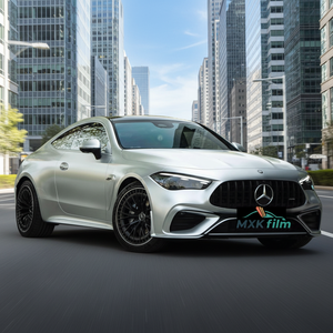 Vinilo para Envoltura de Vehículos Color Plata Satinado, Resistente a los Rayos UV, Envoltura Completa para Automóviles - Product Image 1