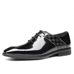 Chaussures Oxford en cuir pour hommes 2025, à lacets, bout carré, confortables, légères, style britannique, tendance, pour mariage - Product Image 1