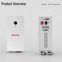 Batterie solaire LiFePO4 murale 51,2 V 48 V 100 Ah 200 Ah 300 Ah pour système de stockage d'énergie domestique