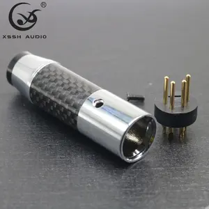 Cannon Adapter YIVO XSSH Audio Hi-end Wholesales HIFI Carbon Fiber Male Female Balance Interface 4 Pins XLR Connector Jack Plug