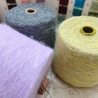 Fil à tricoter en mélange de laine 5,5 NM, 10 % laine, polyester, nylon, élasthanne, doux et moelleux, pour pull