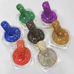 Super Bright Wholesale Glitter Crystal Sparkling Nail Arts specchio Laser polvere riflettente polvere di diamante per unghie fini