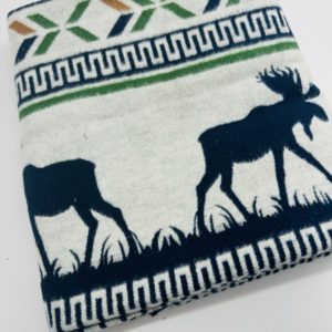 100% Organic Cotton Jacquard Heavy Weight Flannel <strong>Fabric</strong> Yarn-Dyed <strong>Moose</strong> Design Woven Twill Style for Men's Women's Shirts Girls