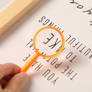 Mainan Min genggam warna-warni akrilik lensa 40MM bingkai PP 3X kaca pembesar plastik - Product Image 3