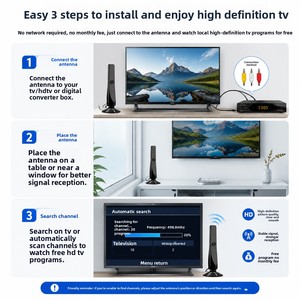 <span class=keywords><strong>Antena</strong></span> <span class=keywords><strong>de</strong></span> <span class=keywords><strong>TV</strong></span> Digital para Interiores con Ventosa, la Más Vendida Transfronteriza, para Europa y América, HDTV-T <span class=keywords><strong>de</strong></span> Alta Ganancia, Terrestre 4K HD - Product Image 4