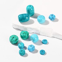 Perles d'espacement en turquoise naturelle en gros, perles de pierres précieuses en vrac, accessoires de fabrication de bijoux pour bracelets et colliers DIY
