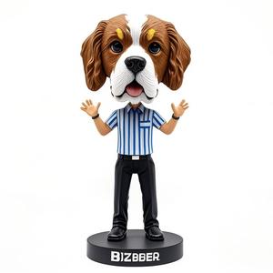 Destek özelleştirilmiş köpek benzeri Bobbleheads reçine çevre dostu malzeme hediyelik eşya olarak kullanılan gerçekçi görüntü