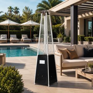 Calentador de Patio Piramidal de Llama Real con Certificación CE ETL, de Acero, a Gas, para Camping, 13000W, Bajo Precio, a Propano, Moderno, para Jardín, EE. UU. y UE - Product Image 1