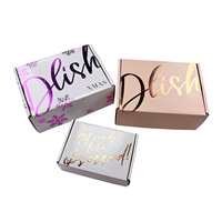 Boîte d'expédition de luxe rose ondulée en forme d'avion, personnalisable avec logo doré, pour cadeaux et emballages d'expédition