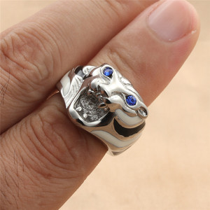 yunnique <b>Tiger</b> <b>Ring</b> Silver Men's Animal Design Retro Punk Style Gift Jewelry - Product Image 3