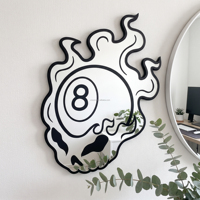 Miroir mural personnalisé en acrylique de forme irrégulière, style anime, pour chambre à coucher, salle de jeux, décoration intérieure – Vente en gros