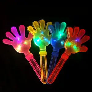 Benutzer definierte Logo-Druck Günstige Party Spielzeug Batterie betriebene Jubel LED blinkende Hand Clappers Noise Maker