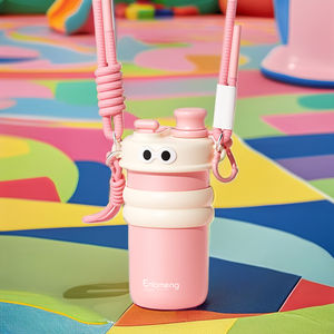 Bouteille d'eau en silicone de qualité alimentaire 0,5 L, portable pour l'été, avec paille, sûre pour les enfants, tendance, Bebestep - Product Image 2