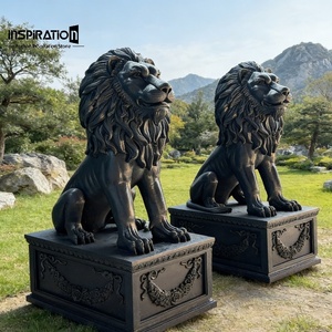 <span class=keywords><strong>Statue</strong></span> de <span class=keywords><strong>lion</strong></span> Renaissance pour extérieur, sculpture en <span class=keywords><strong>pierre</strong></span> moulée pour aménagement paysager de jardin, décoration de villa - Product Image 1
