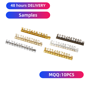 Regolabile in metallo oro cubo numeri rimovibile Mini simbolo del dollaro espositore per gioielli <span class=keywords><strong>negozio</strong></span> al dettaglio prezzo che mostra - Product Image 2