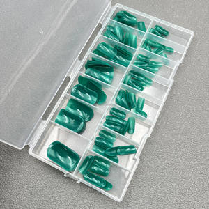 Nouveau vert large orteil court ongles Extension <span class=keywords><strong>Capsule</strong></span> moule Popit français double forme ongles conseils - Product Image 4